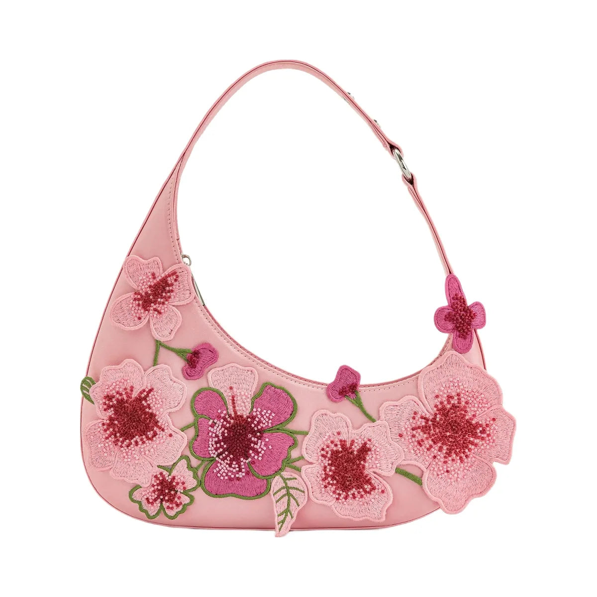 JW PEI Harlee Embroidered Shoulder Bag Pink