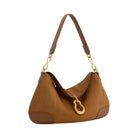 JW PEI Jayla Faux Suede Metal Pendant Embellished Shoulder Bag Brown