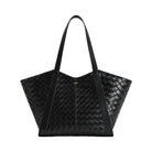 JW PEI Kiana Large Capacity Weave Texture Tote Bag Black