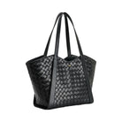 JW PEI Kiana Large Capacity Weave Texture Tote Bag Black