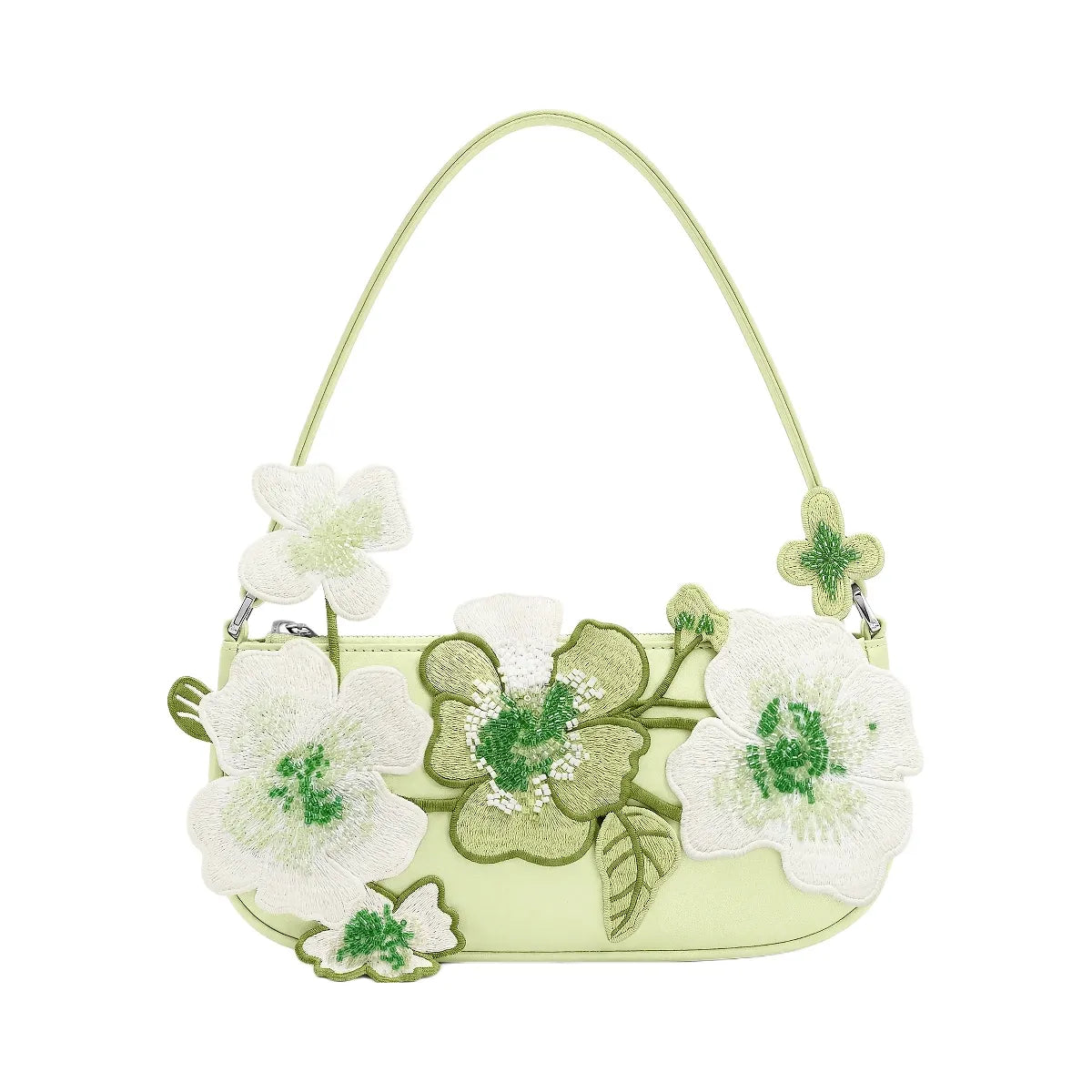 JW PEI Leona Bead Embellished Shoulder Bag Light Green