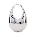 JW PEI Lillian Face Crescent Top Handle Bag Silver