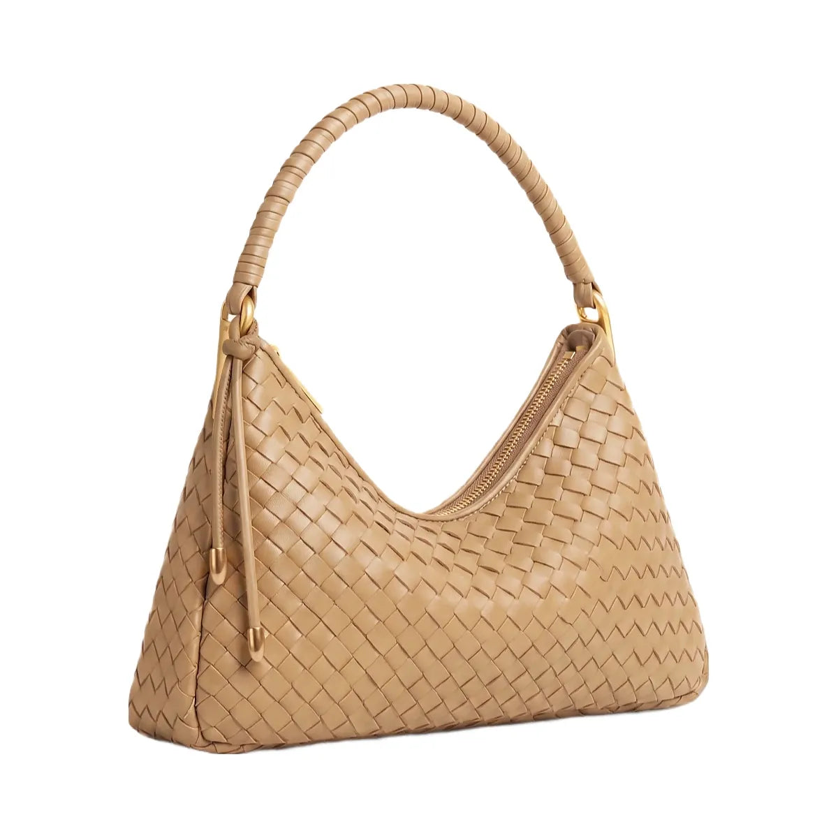 JW PEI Lorena Woven Shoulder Bag Camel