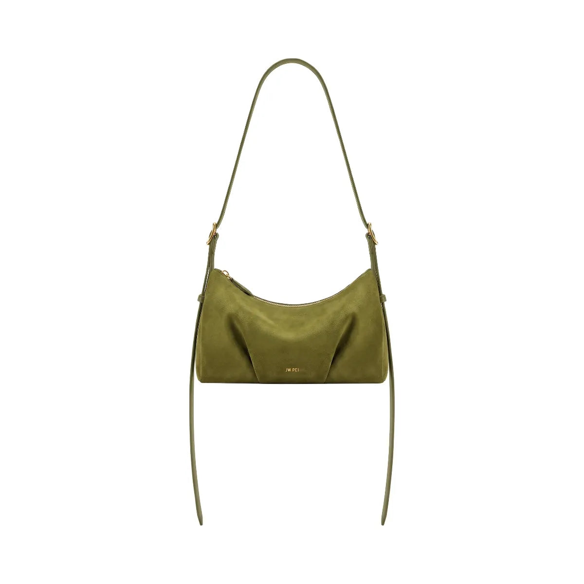 JW PEI Loriette Faux Suede Crossbody Bag Olive Green