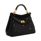 JW PEI Lucia Classic Artificial Crystal Top Handle Bag Black