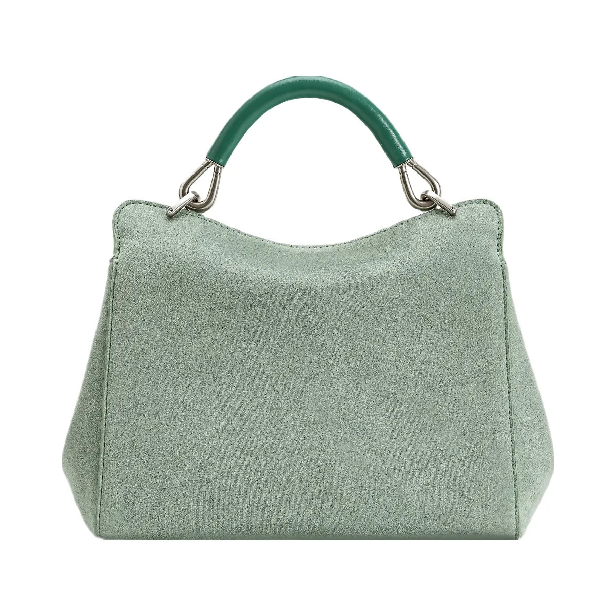 JW PEI Lucia Classic Faux Suede Top Handle Bag Matcha Green