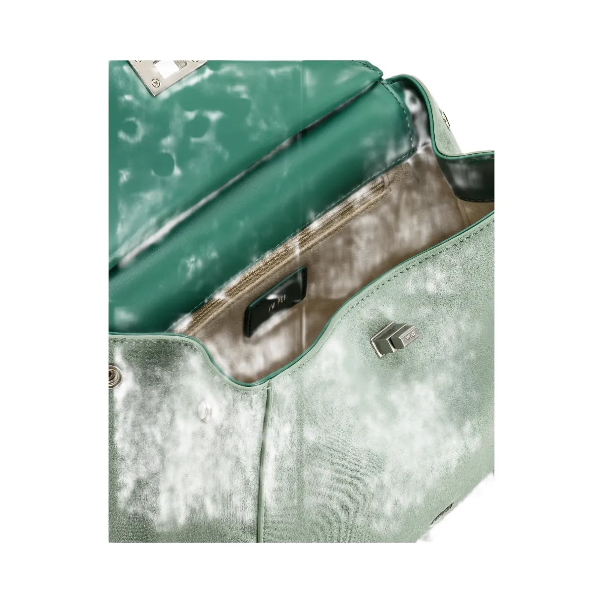 JW PEI Lucia Classic Faux Suede Top Handle Bag Matcha Green