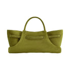 JW PEI Maeve Dachshund Metal Charm Faux Suede Tote Bag Olive Green