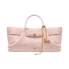 JW PEI Maeve Dachshund Metal Charm Faux Suede Tote Bag Pink