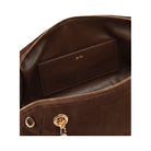 JW PEI Mireya Faux Suede Chain Shoulder Bag Dark Brown