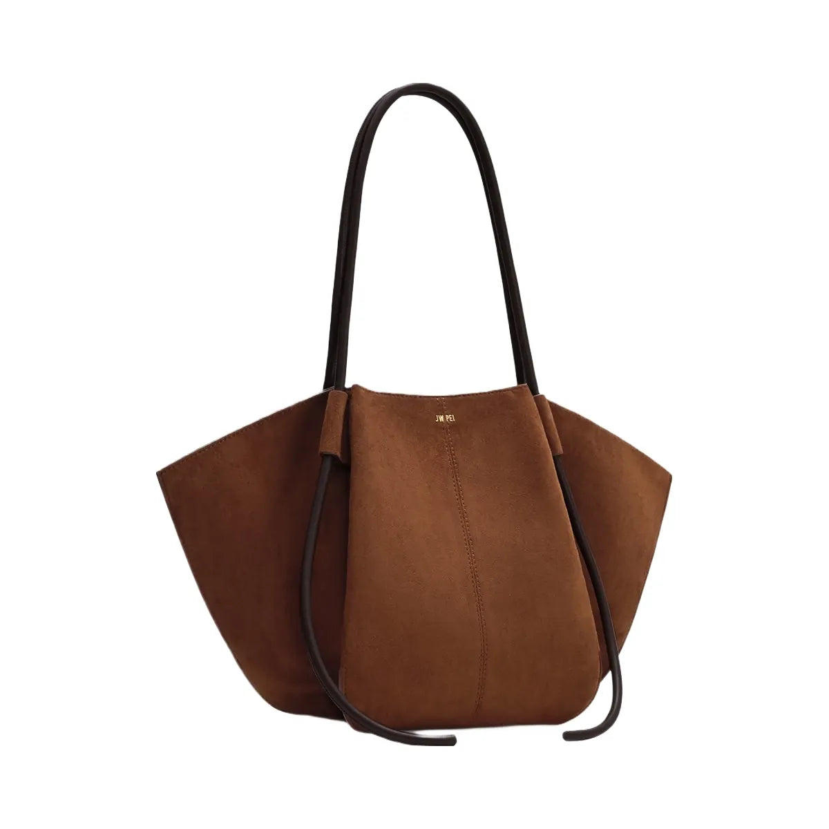 JW PEI Nala Faux Suede Wide Tote Bag Brown