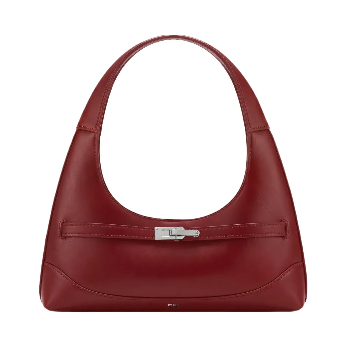 JW PEI Noelle Belted Shoulder Bag Deep Burgundy