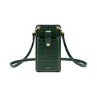 JW PEI Quinn Phone Bag Dark Green Croc