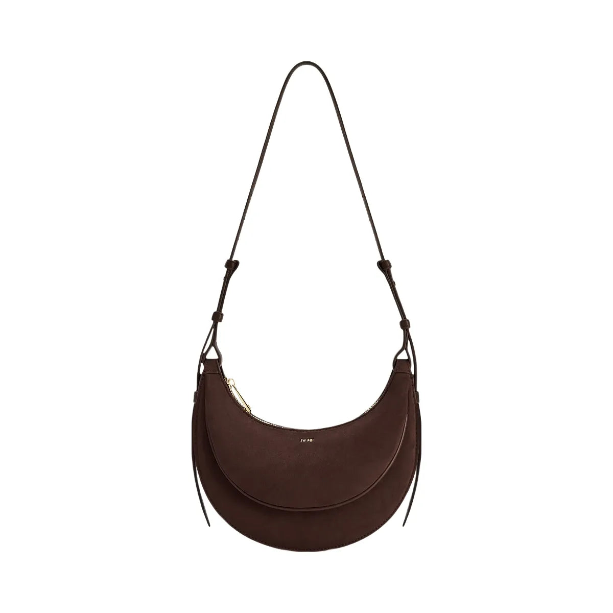 JW PEI Sharon Faux Suede Crossbody Bag Coffee Brown