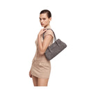 JW PEI Solenne Faux Suede East West Shoulder Bag Taupe