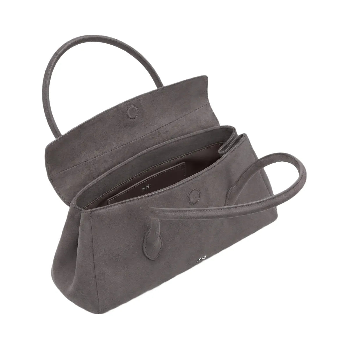 JW PEI Solenne Faux Suede East West Shoulder Bag Taupe