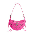 JW PEI Tessa Crushed Shoulder Bag Bright Pink