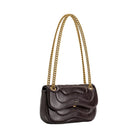 JW PEI Tina Quilted Chain Crossbody Deep Claret Brown