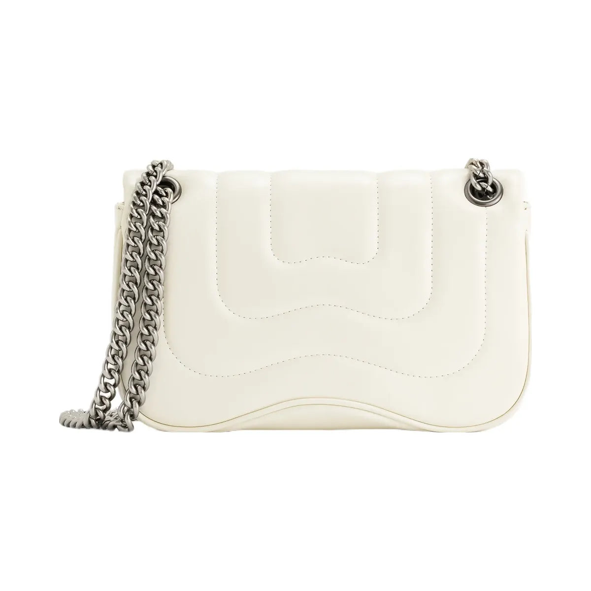 JW PEI Tina Quilted Chain Crossbody Ivory