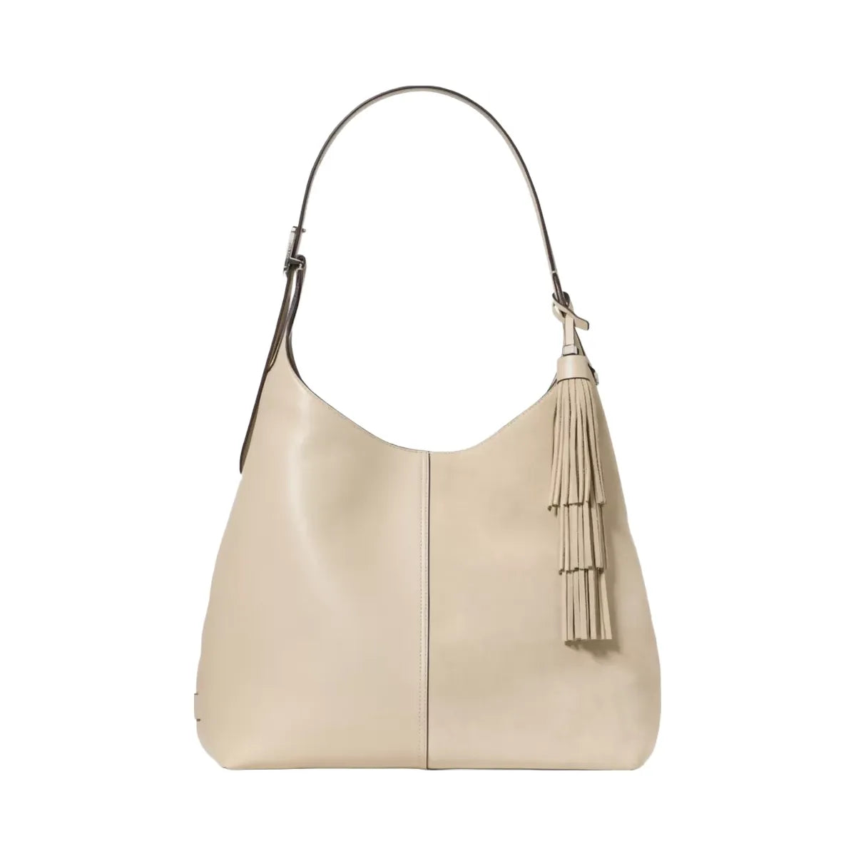 Kate Spade 454 Suede Fringe Large Shoulder Bag Light Sand