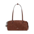 Kate Spade Billie Suede Croc Shoulder Bag Chocolate Truffle