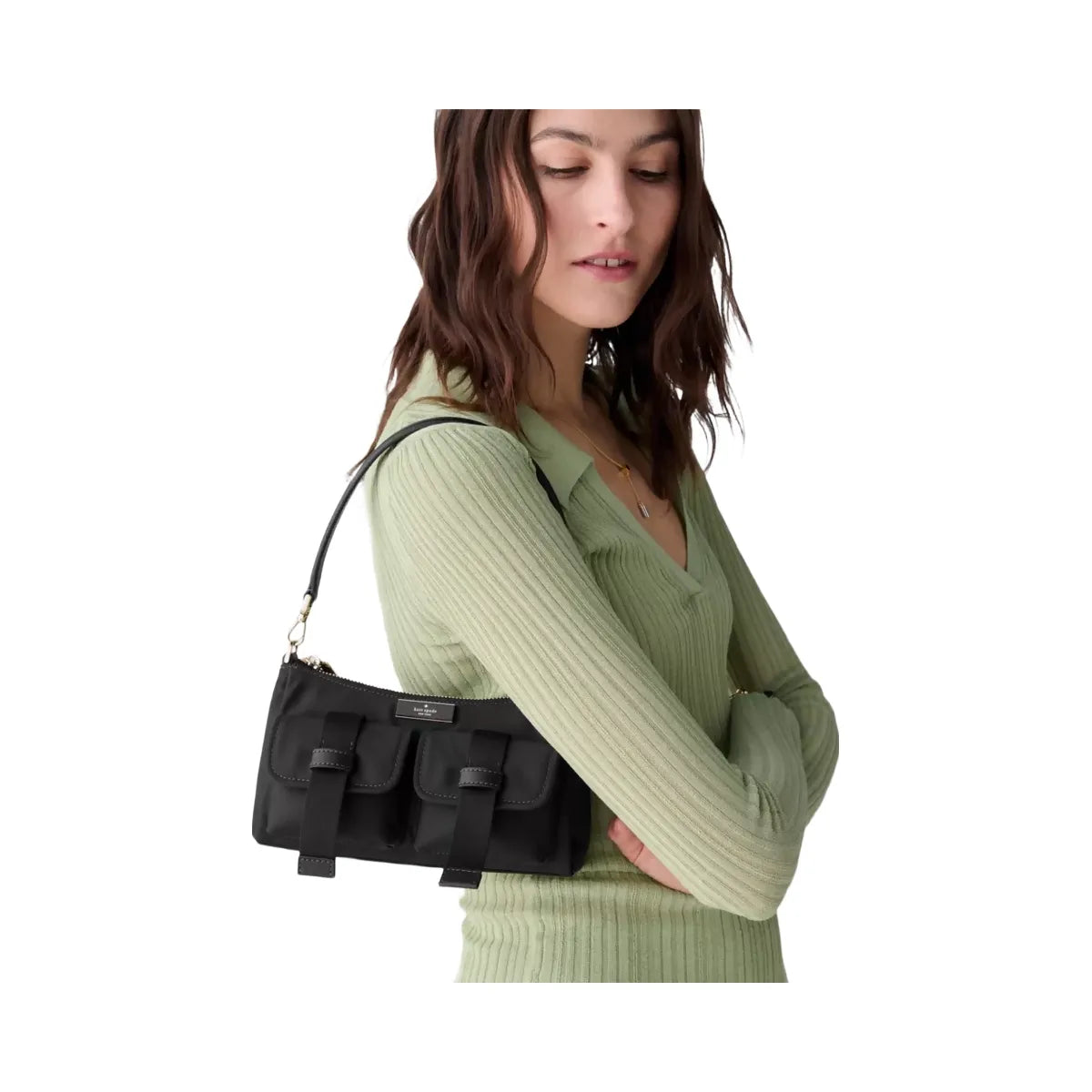 Kate Spade Carter Nylon Cargo Crossbody Bag Black