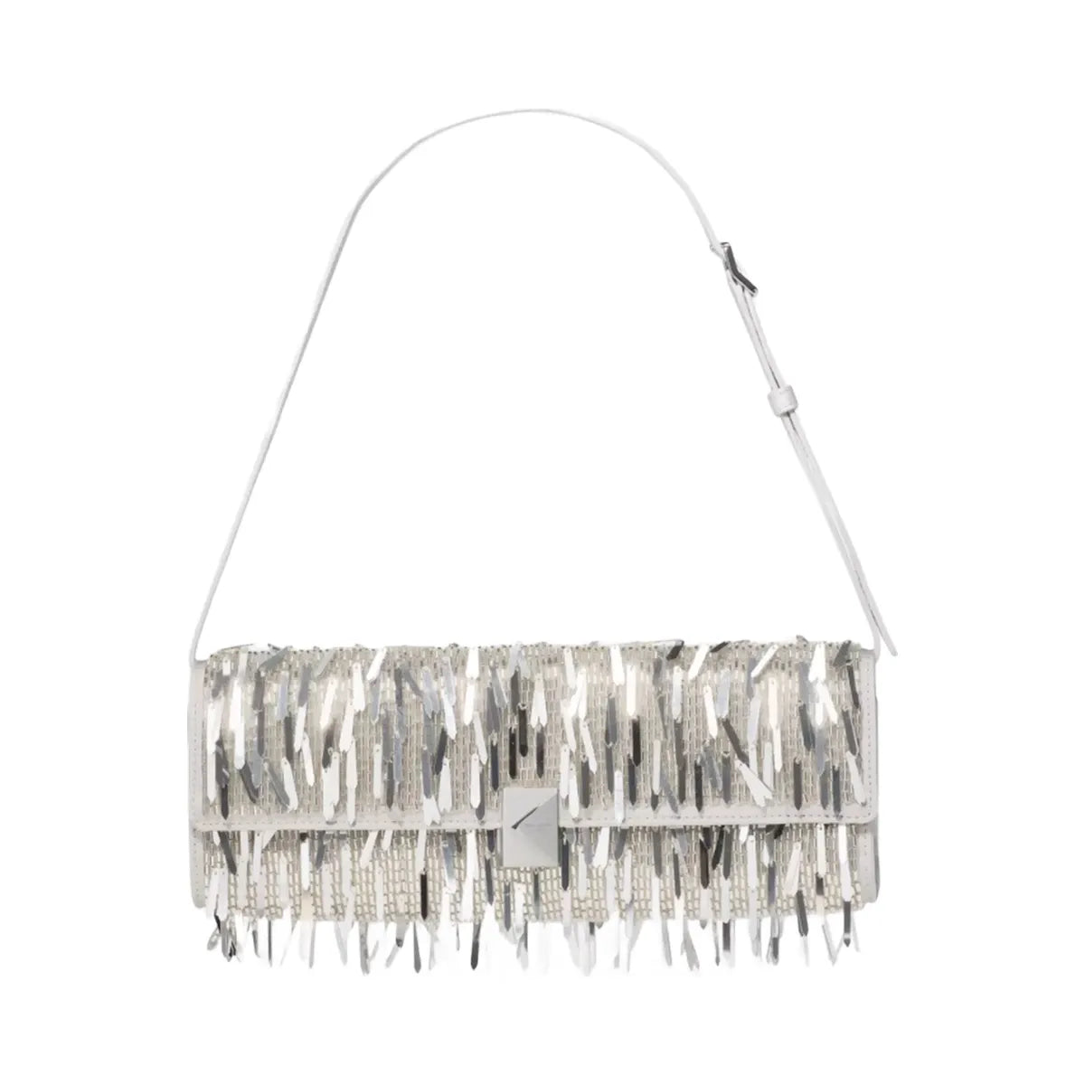 Kate Spade Deco Embellished Soft Mini Shoulder Silver