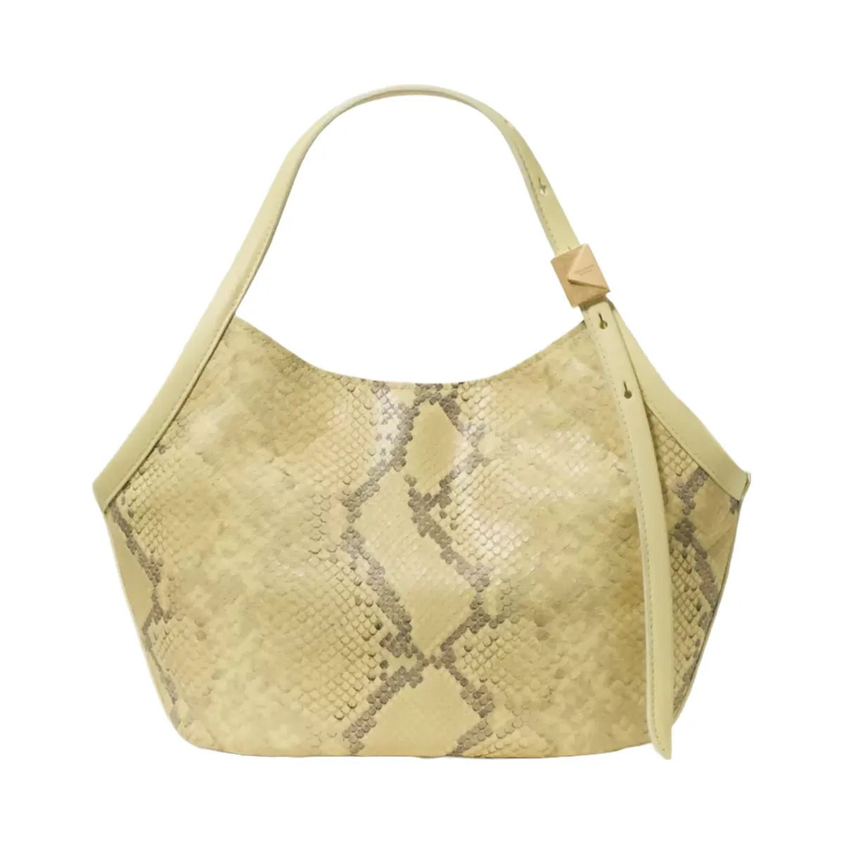 Kate Spade Deco Snake Embossed Small Tulip Tote Bag Pale Citron