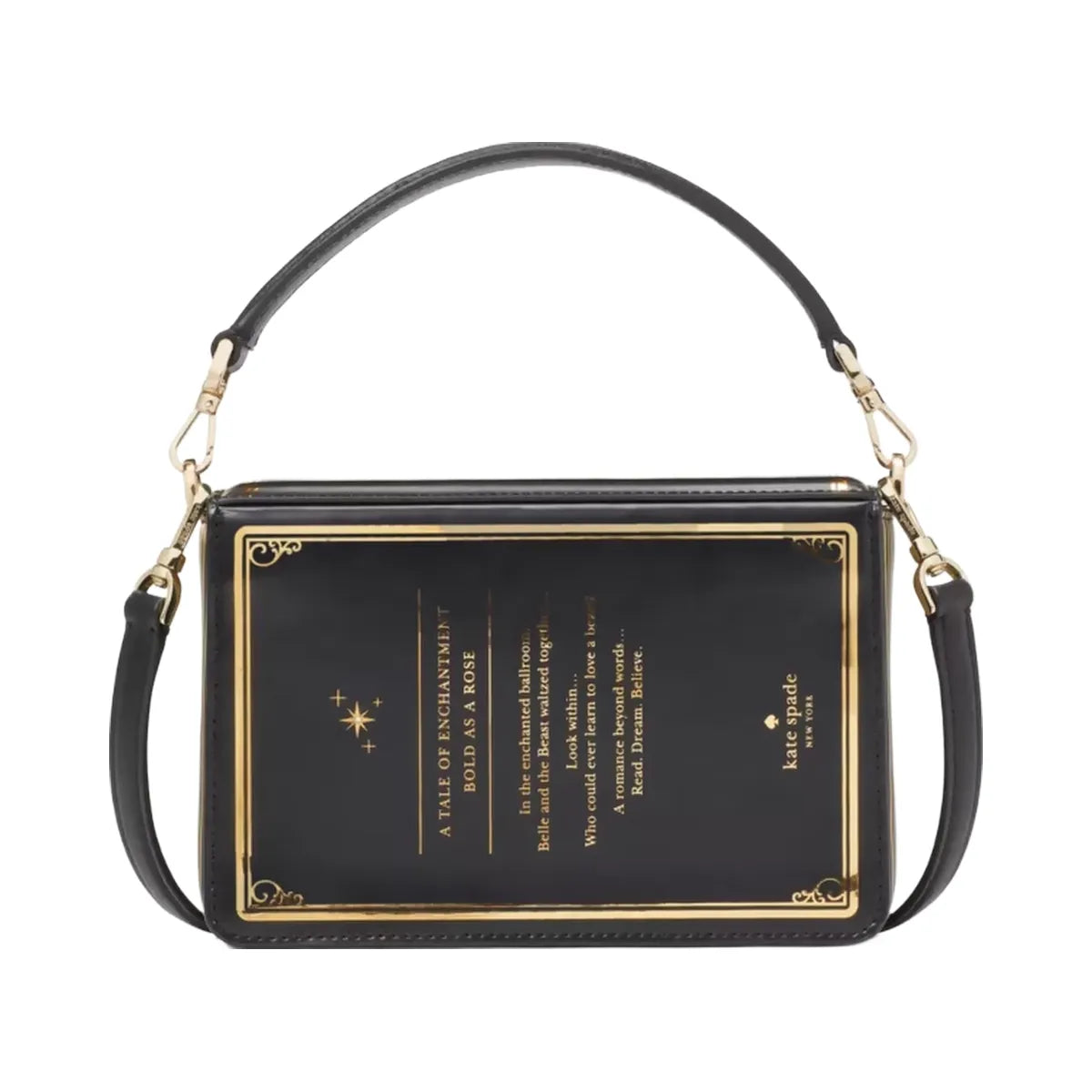 Kate Spade Disney X Kate Spade New York Beauty And The Beast 3d Book Crossbody Black Multi