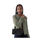 Kate Spade Ivy Shiny Quilted Crossbody Bag Black