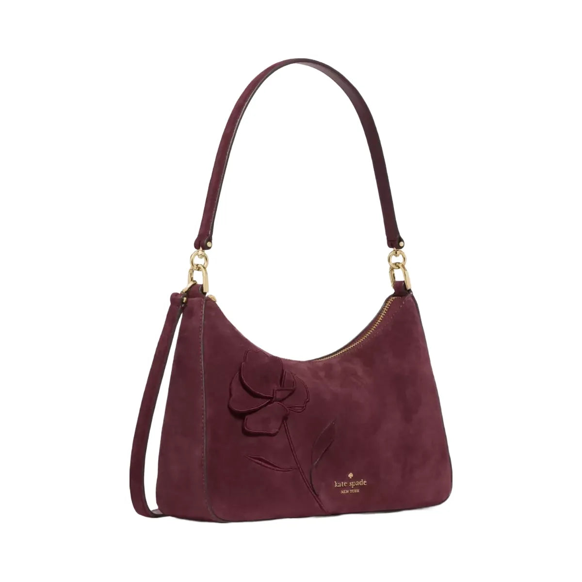 Kate Spade Margot Floral Medium Shoulder Bag Grenache