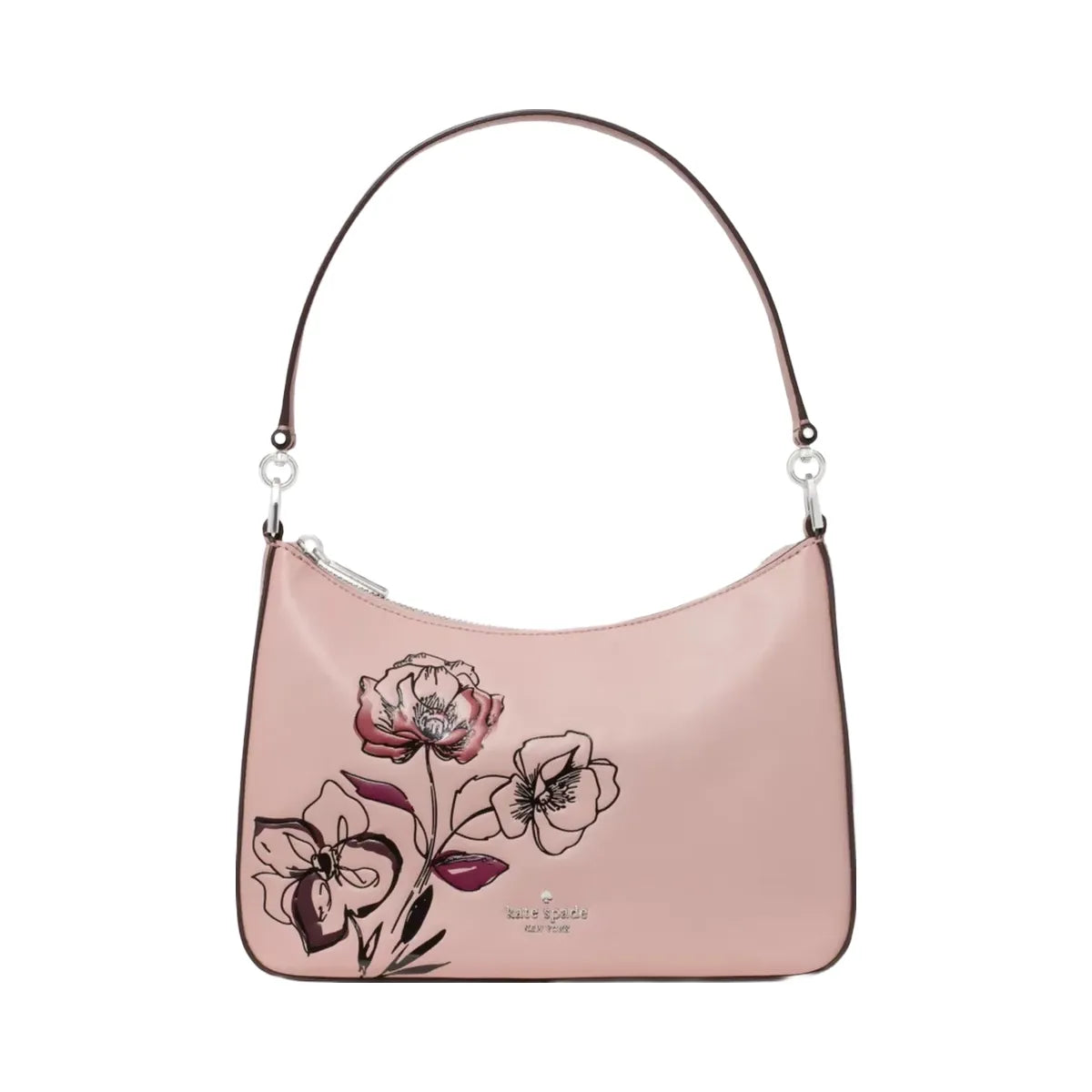 Kate Spade Margot Floral Medium Shoulder Bag Rose Smoke Multi