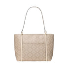 Kate Spade Marlowe Spade Flower Coated Canvas Tote Bag Dark Beige Moon Dust