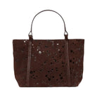 Kate Spade Marlowe Suede Dots Small Tote Bag Hot Fudge