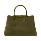 Kate Spade Thompson Street Suede And Croc Embossed Satchel Bag Enchanted Green