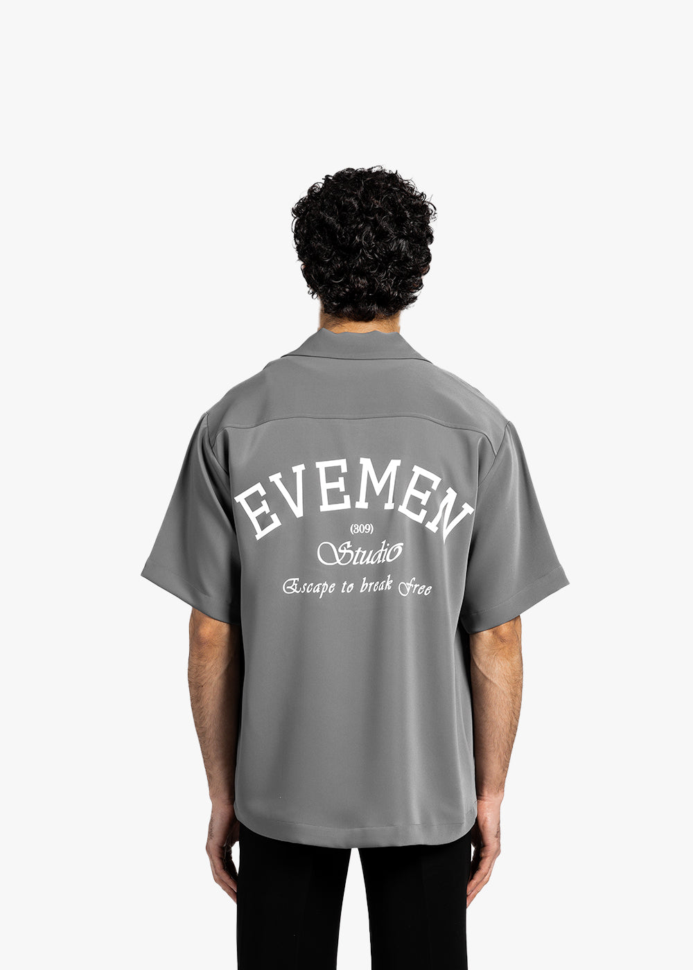 EVEMEN BOWLING SHIRT - SMOKE GREY