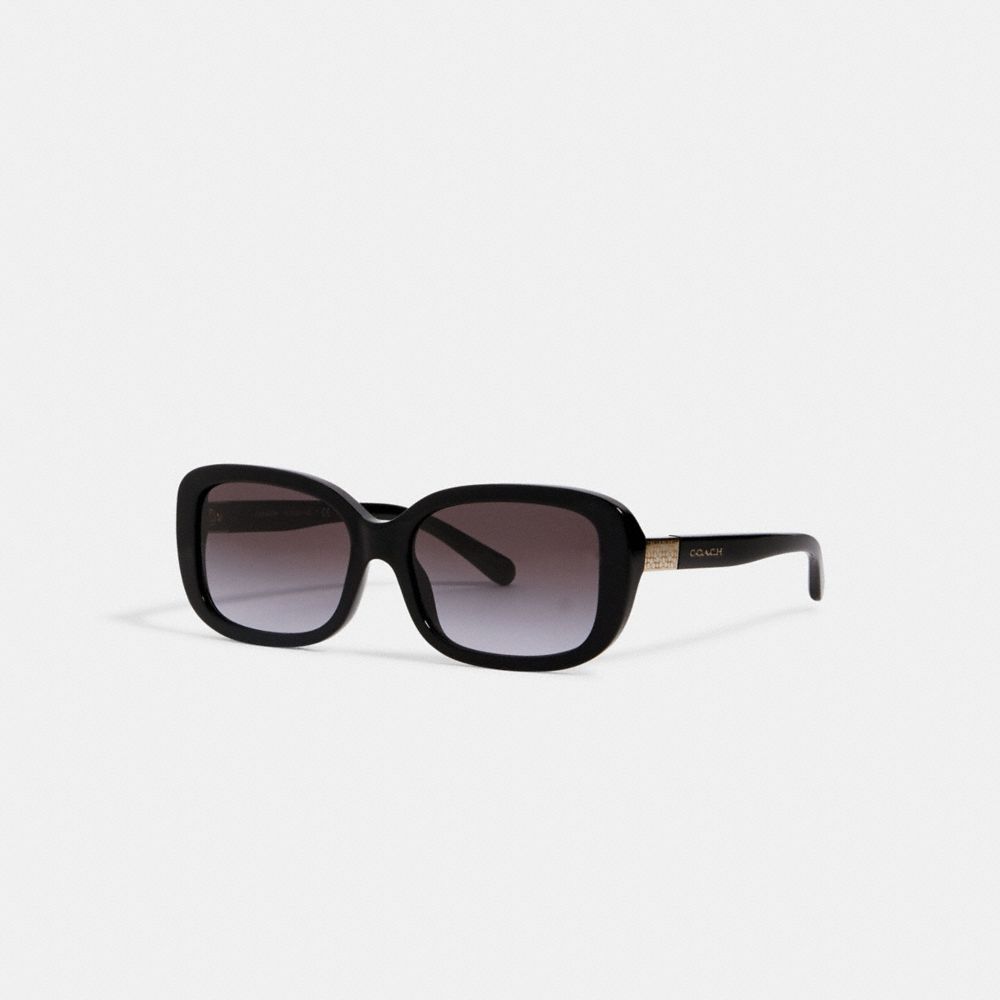Coach Signature Rectangle Sunglasses Black