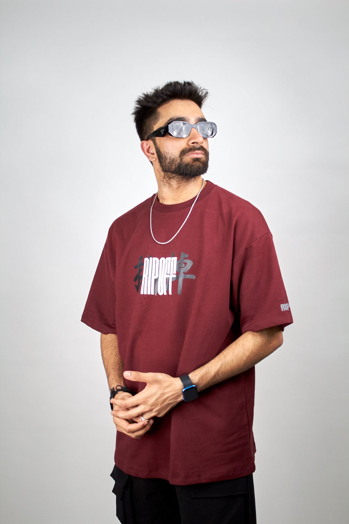 Maroon Dragon Tee (Oversized Tshirts) by Ripoff