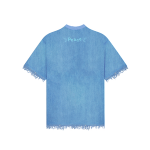 The Blue Washed Denim Twill Tee