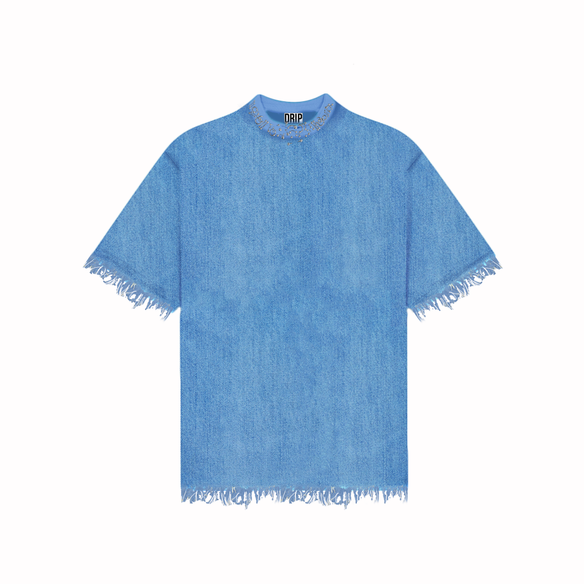 The Blue Washed Denim Twill Tee