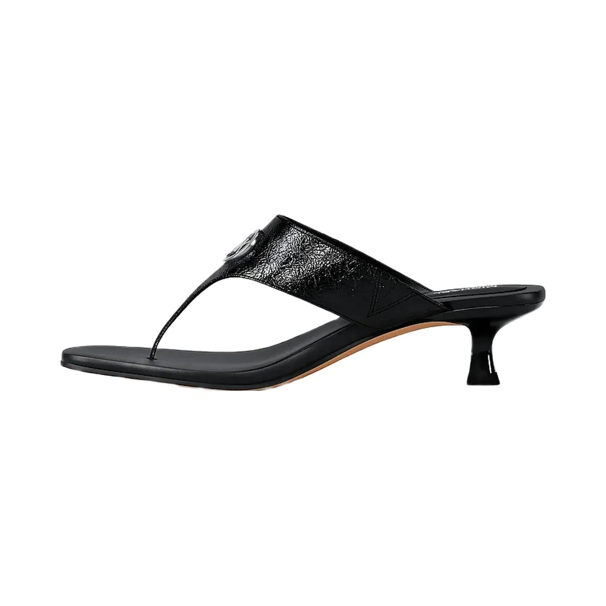 Michael Kors Anneka Patent Thong Sandal Black