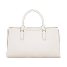 Michael Kors Arden Medium Leather Top-Zip Satchel Lt Cream