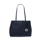 Michael Kors Avalon Medium Pebbled Leather Tote Bag Navy