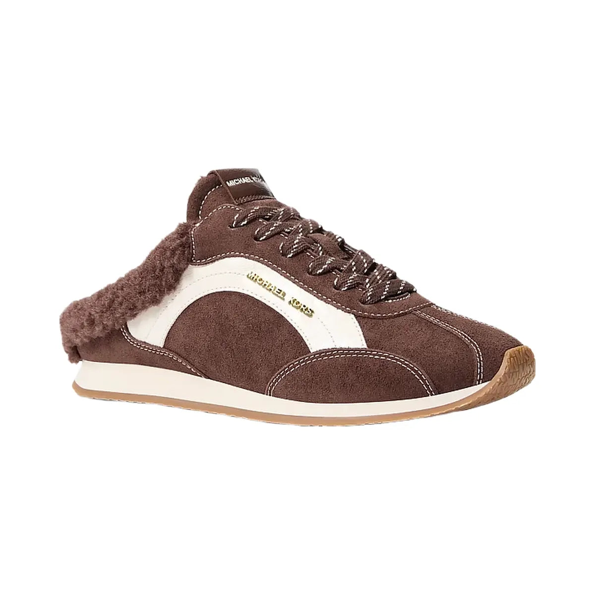 Michael Kors Avi Faux Shearling Trim Slip-On Sneaker Nutmeg