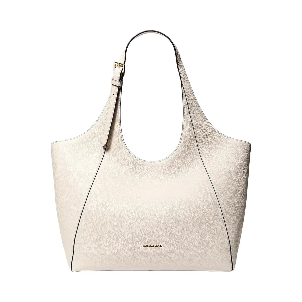 Michael Kors Bernie Large Pebbled Leather Tote Bag Lt Cream