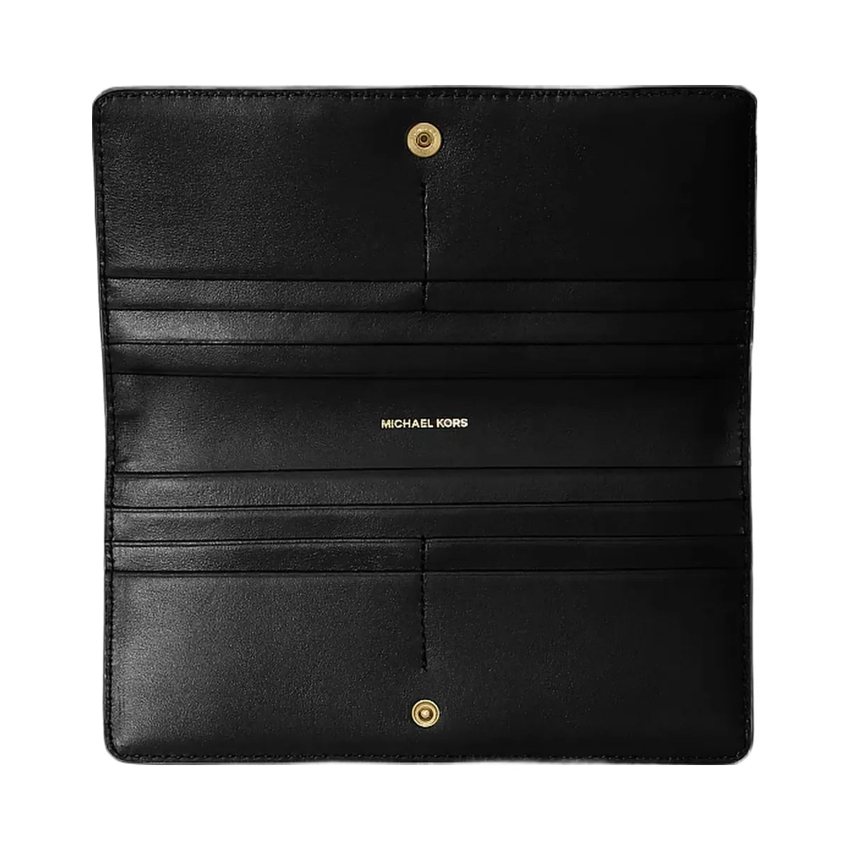 Michael Kors Bryant Large Pebbled Leather Snap-Front Wallet Black