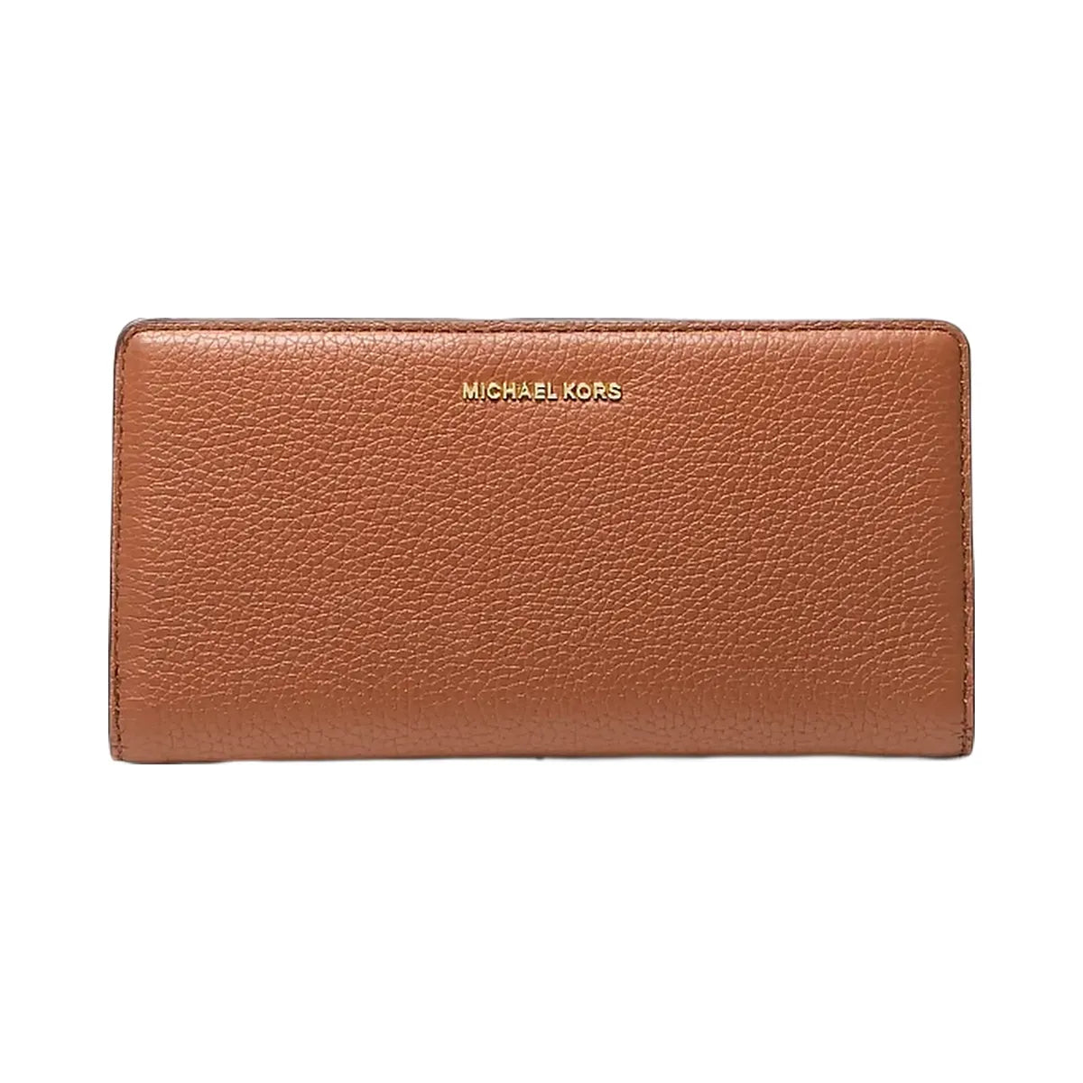 Michael Kors Bryant Large Pebbled Leather Snap-Front Wallet Luggage