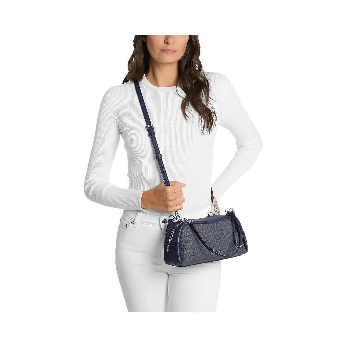 Michael Kors Cecily Small Signature Logo Shoulder Bag Admiral