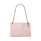 Michael Kors Christina Medium Signature Logo Messenger Bag Powder Blush