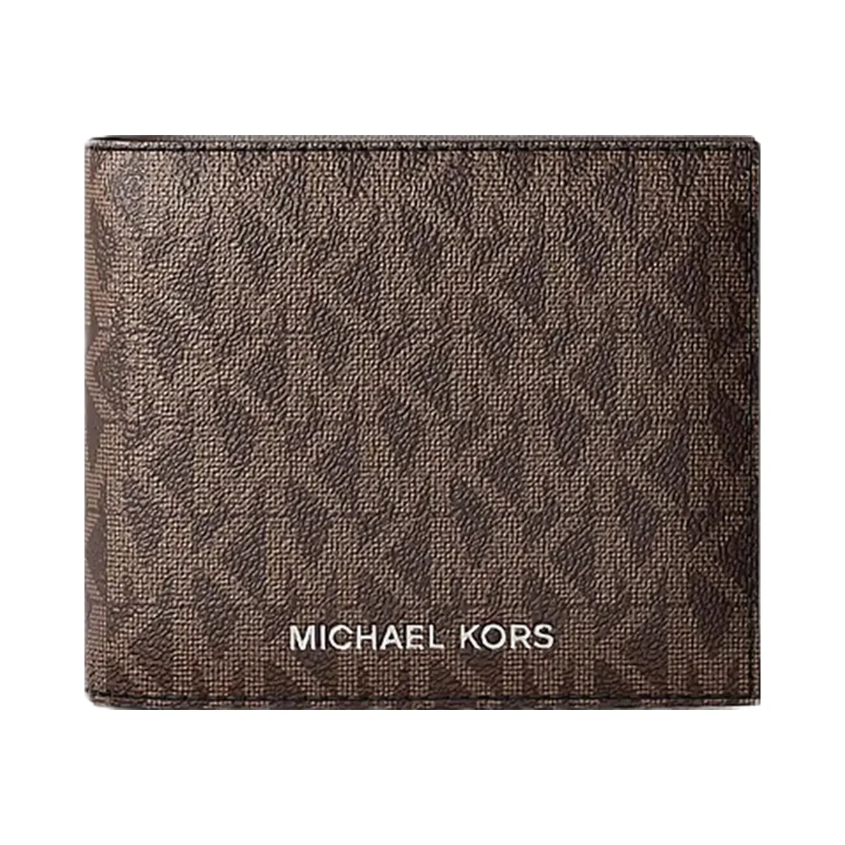 Michael Kors Cooper Logo Billfold Wallet With Coin Pouch Brown/Blk